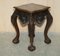Hand Carved Hardwood Claw & Ball Side Tables, 1900s, Set of 2 13