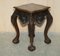 Hand Carved Hardwood Claw & Ball Side Tables, 1900s, Set of 2, Image 13