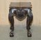 Hand Carved Hardwood Claw & Ball Side Tables, 1900s, Set of 2 3