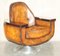 Whisky Brown Leather Hardwood Armchairs by Peter Hoyte, Set of 2 7