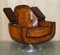 Whisky Brown Leather Hardwood Armchairs by Peter Hoyte, Set of 2 18