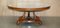 Mesa de comedor grande redonda de nogal y madera satinada, Imagen 2