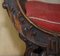 Butaca trono italiana de nogal muy tallado, siglo XIX, Imagen 10