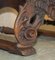 19th Century Heavily Hand Carved Italian Walnut Throne Armchair 13