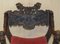Butaca trono italiana de nogal muy tallado, siglo XIX, Imagen 3