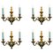 Gilt Bronze Cherub Angel Twin Branch French Wall Sconces, 1900s, Set of 4, Image 1