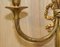 French Gilt Bronze Ribbon & Wheat Twin Branch Wall Sconces, 1920s, Set of 4 10