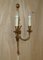 French Gilt Bronze Ribbon & Wheat Twin Branch Wall Sconces, 1920s, Set of 4 17