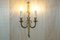 French Gilt Bronze Ribbon & Wheat Twin Branch Wall Sconces, 1920s, Set of 4, Image 2