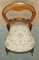 Victorian Walnut Medallion Back Side Dressing Table Chair, 1880s, Image 15