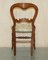 Victorian Walnut Medallion Back Side Dressing Table Chair, 1880s, Image 18