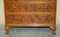 Vintage Burr Walnut Chest of Drawers with Butlers Serving Tray, 1940s, Image 6