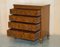 Vintage Burr Walnut Chest of Drawers with Butlers Serving Tray, 1940s 16