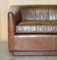Vintage Heritage Aged Brown Wide Sofa Patina by Timothy Oulton 3