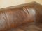 Vintage Heritage Aged Brown Wide Sofa Patina by Timothy Oulton 11