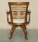 Late Victorian Walnut Swivel Captains Chairs from B Cohen & Sons LTD, 1899, Set of 2, Image 20