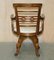 Late Victorian Walnut Swivel Captains Chairs from B Cohen & Sons LTD, 1899, Set of 2, Image 15