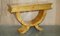 Vintage Art Deco Burr Walnut & Birch Console Table with Single Drawer 2