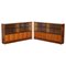 Mid-Century Modern Herbert Gibbs Teak Dwarf Glass Door Library Bookcases, Set of 2, Image 1