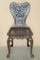 Hand Carved Colonial Hall Side Chairs, 1860s, Set of 2 19