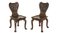 Hand Carved Colonial Hall Side Chairs, 1860s, Set of 2 1