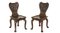 Hand Carved Colonial Hall Side Chairs, 1860s, Set of 2, Image 1