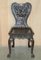 Hand Carved Colonial Hall Side Chairs, 1860s, Set of 2, Image 4