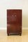 Vintage Brown Military Campaign TV Media Storage Cabinet False Drawers 13