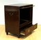 Vintage Brown Military Campaign TV Media Storage Cabinet False Drawers 5