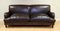 Braunes Leder 3-Sitzer Sofa im Stil von Howard 17