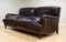 Braunes Leder 3-Sitzer Sofa im Stil von Howard 5