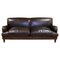 Braunes Leder 3-Sitzer Sofa im Stil von Howard 1