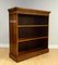 Bradley Burr Yew Wood Low Open Bookcase with Adjustable Shelves 2