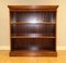 Bradley Burr Yew Wood Low Open Bookcase with Adjustable Shelves 5