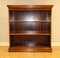 Bradley Burr Yew Wood Low Open Bookcase with Adjustable Shelves, Image 5
