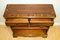 Vintage Yew Wood Open Dwarf Library Bookcase with Drawers 5