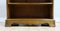 Vintage Yew Wood Open Dwarf Library Bookcase with Drawers 8