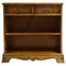 Vintage Yew Wood Open Dwarf Library Bookcase with Drawers, Image 1