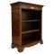 Vintage Flamed Hardwood Open Library Bookcase with Adjustable Shelves, Image 1