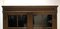 20th Century Brown Oak Display Cabinet with Key & Adjustable Shelves 8