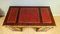 Late 20th Century Waring & Gillow Pedestal Desk with Gold Tooled Red Leather Top, Image 7