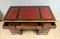 Late 20th Century Waring & Gillow Pedestal Desk with Gold Tooled Red Leather Top, Image 6