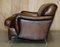 Large Brown Leather Signature Scroll Arm Sofa by George Smith for Howard & Sons 20