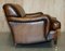 Large Brown Leather Signature Scroll Arm Sofa by George Smith for Howard & Sons 18