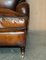 Sofá grande con brazos en forma de desplazamiento de cuero marrón de George Smith para Howard & Sons, Imagen 13
