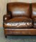 Large Brown Leather Signature Scroll Arm Sofa by George Smith for Howard & Sons 4