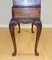 Vintage Display Cabinet on Queen Ann Legs with Glass Shelves & Key, 1940s 10