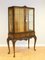 Vintage Display Cabinet on Queen Ann Legs with Glass Shelves & Key, 1940s, Image 2