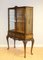 Vintage Display Cabinet on Queen Ann Legs with Glass Shelves & Key, 1940s, Image 3
