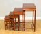 Chinese Hardwood Nest of Tables on Square Feet, Set of 4 7